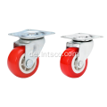 2,5-Zoll-Light Duty Red PVC-Swivel-Rollen